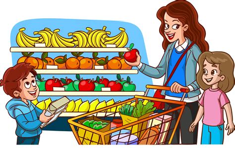 shopping cartoon images